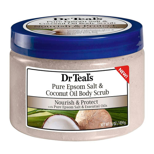 Dr Teal’s Pure Epsom Salt & Coconut Oil Body Scrub – Nourish & Protect