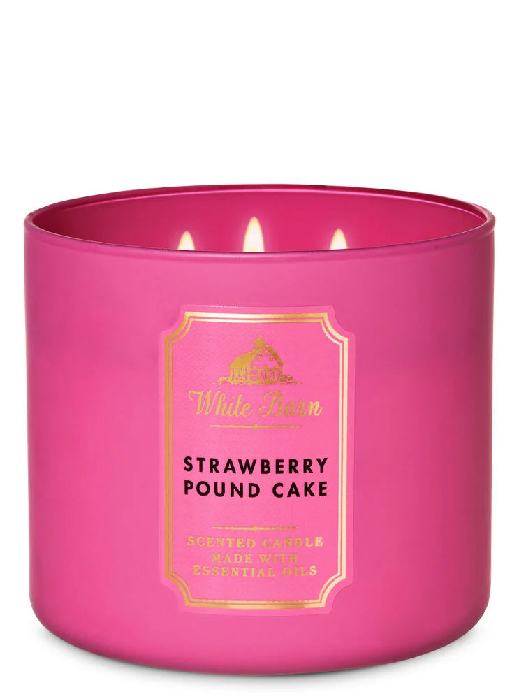 Bath & Body Works Strawberry Pound Cake Scented Candle