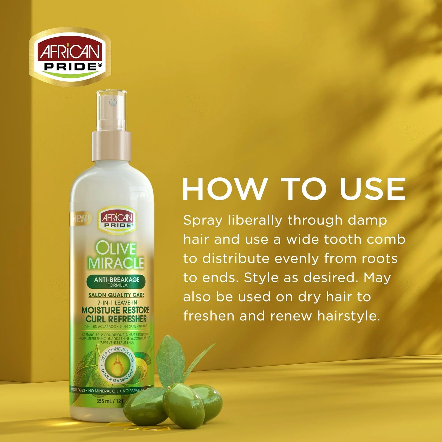 African Pride Olive Miracle Moisture Refresher Spray
