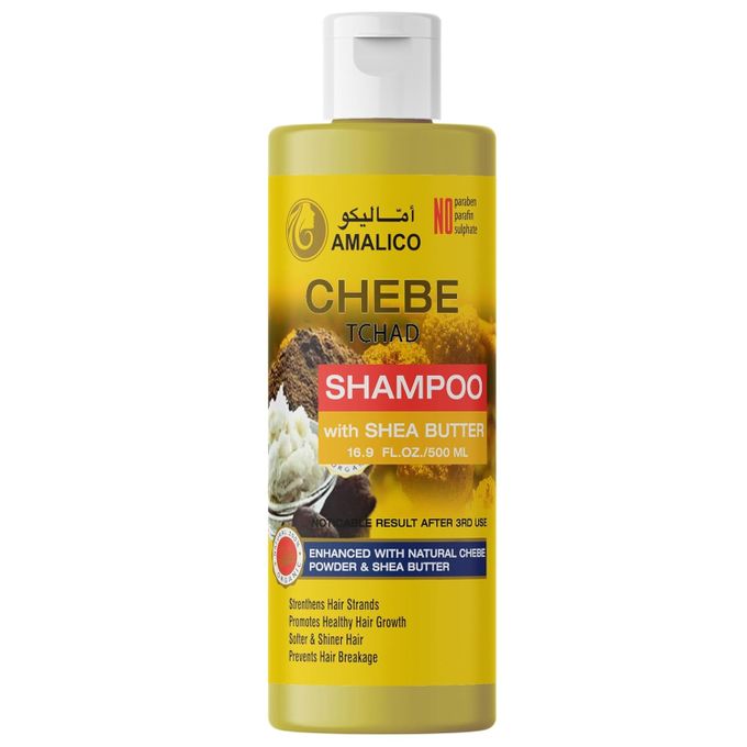 AMALICO Chebe Powder Shampoo for Hair Growth with Shea Butter