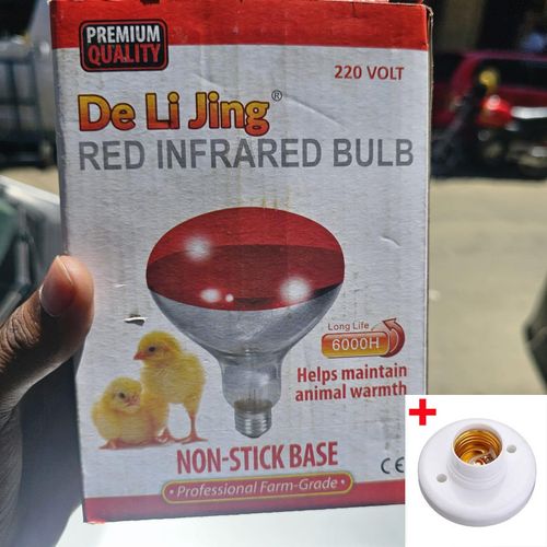 π₯ LIMITED DEAL β DE LI JING Red Infrared Chicken Bulb | Keep Chicks Warm + Reduce Pecking + Healthy Poultry Growth | KSh 1500