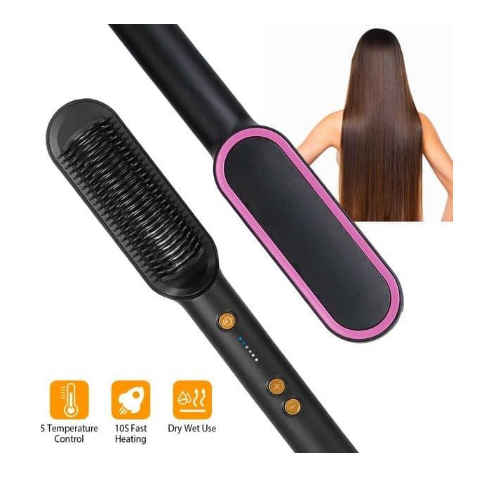 Electric Hair Straightening Comb with Temperature Control