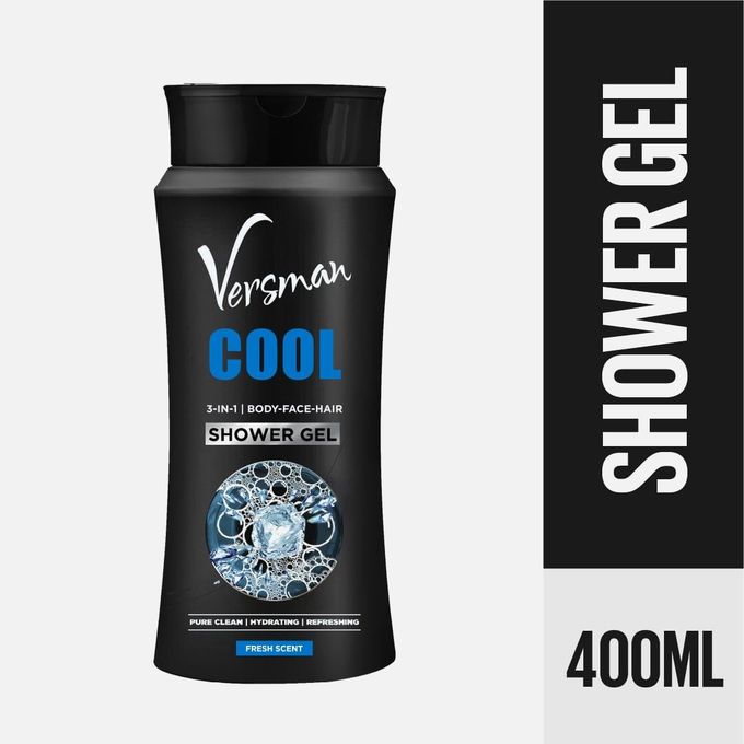 VERSMAN Cool 3-in-1 Body, Face & Hair Shower Gel – 400ml