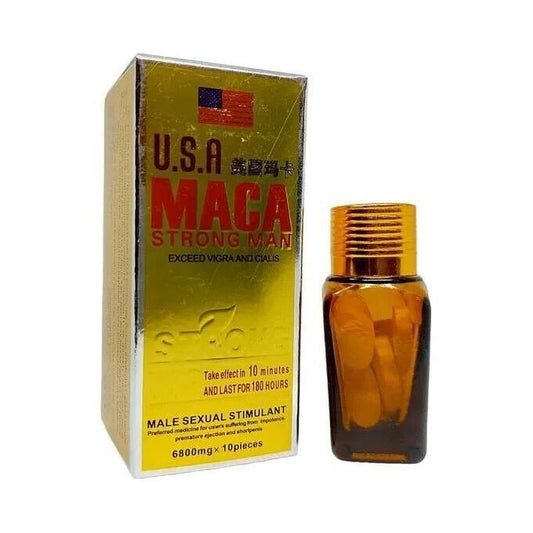 USA Maca Strong Man Male Sexual Enhancement 6800mg – 10 Tablets