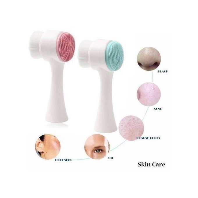 Soft Face Cleansing Brush – Double-Sided Facial Cleanser & Exfoliator