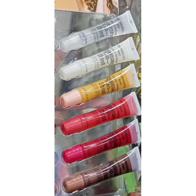 Miss Look 6pcs Squeeze N Shine Lip Gloss – Fruity Lip Balm Set