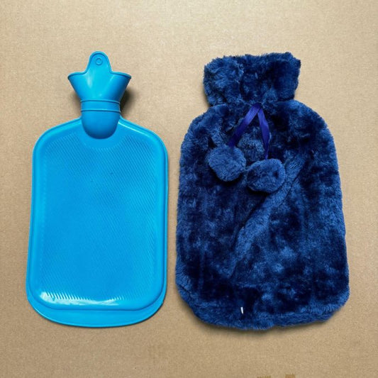 2L Luxury Soft Faux Fur Hot Water Bottle Bag – For Heat Therapy & Pain Relief