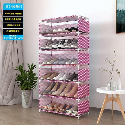 18 Pairs Portable 7-Tier Shoe Rack