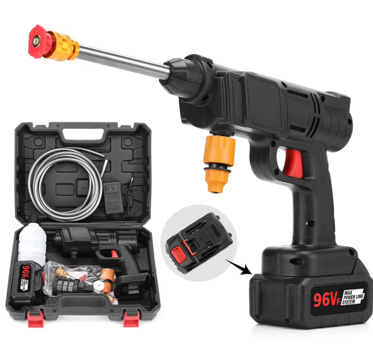 π₯ LIMITED DEAL β 96V Cordless Car Washer | Rechargeable + Bucket Water Intake + Carry Case | KSh 5,500