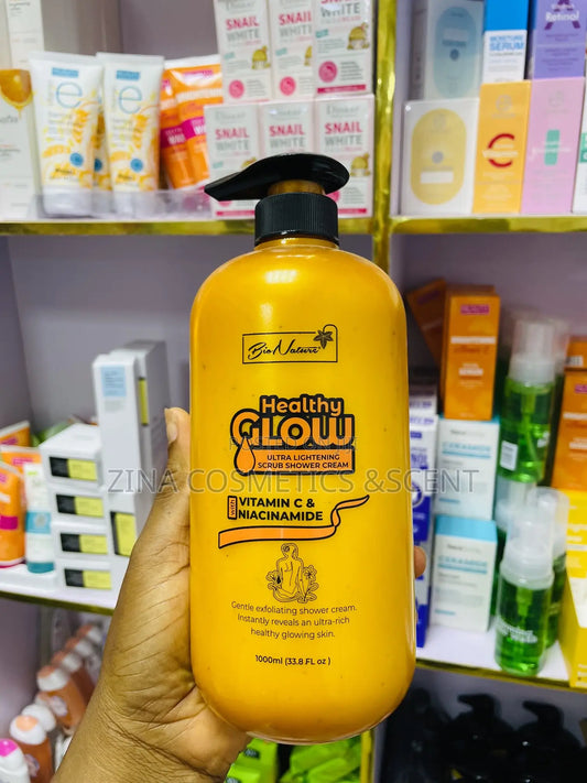 BioNature Healthy Glow Ultra Lightening Vitamin C & Niacinamide Scrub Shower Gel