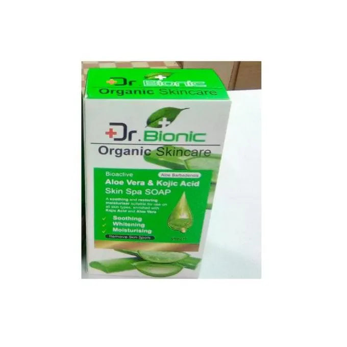 Dr. Bionic Organic Skincare Skin Spa Soap with Aloe Vera & Kojic Acid – 250g