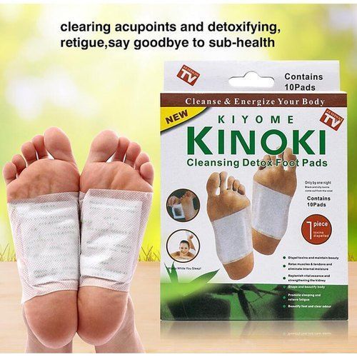 Kinoki Foot Patch 100% Authentic Effective Detox Sleeping Foot Pads Organic Ginger Plus Salt Herbal Cleansing Patches