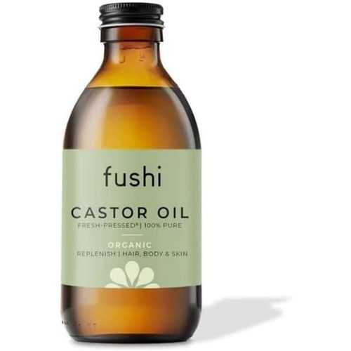 Fush Organic Castor Oil 100% Pure Cold & Fresh-Pressed For Dry Skin & Hair Growth, Eyelashes & Eyebrows