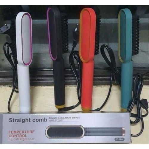 Straight Hot Comb Blow Dry Hair Straightener Brush – Electric Hair Styling & Blow Dryer