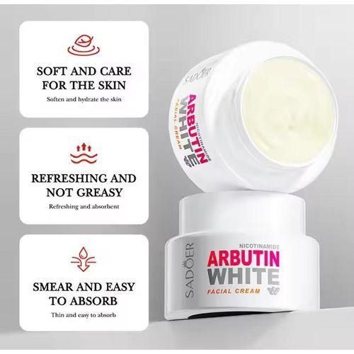 SADOER Nicotinamide Alpha Arbutin Facial Cream Plus Free Gift.