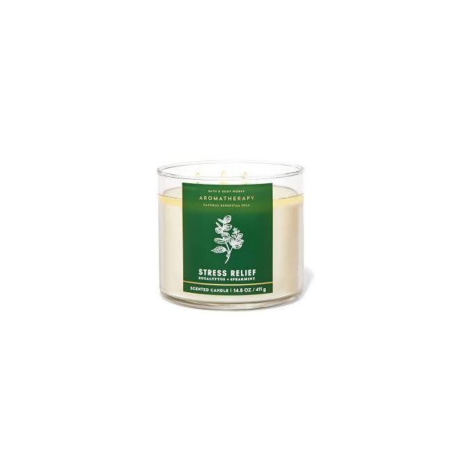 Bath & Body Works Aromatherapy Eucalyptus Spearmint Stress Relief 3-Wick Candle