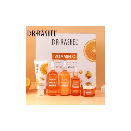 DR RASHEL Organic Vitamin C Skincare 5pc Set Even Skin Tone, Lines & Wrinkles
