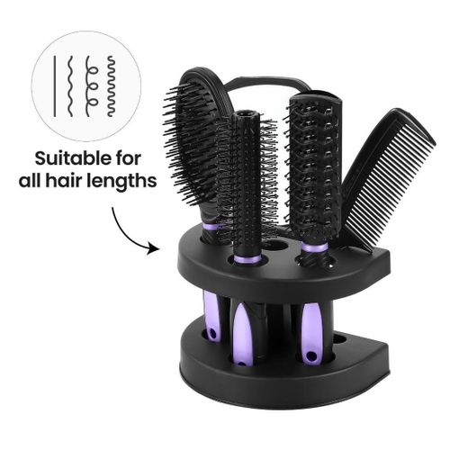 Combo 6in1 hair combs set with mirror and stand