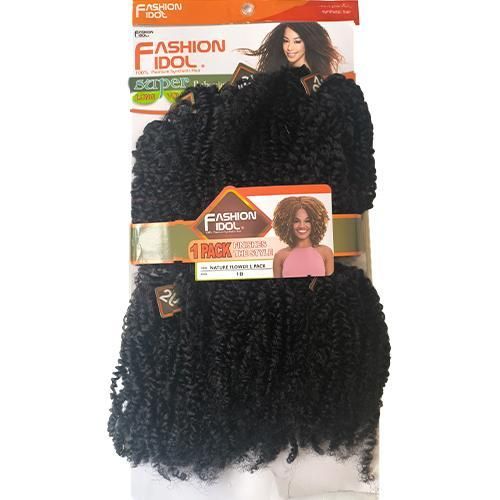 Fashion Idol NATURE FLOWER 1 PACK Synthetic Hair Extension Heat Resistant Fiber 6 Pack In A Pack Full hair Bundles For Women