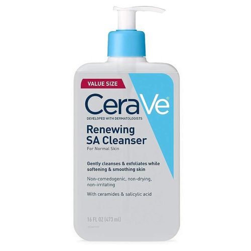 CeraVee SA Smoothing Cleanser – For Dry, Rough & Bumpy Skin with Salicylic Acid