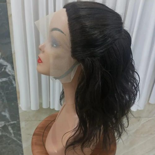 Semi Human Hair Wig, frontal body weave, 18 inch