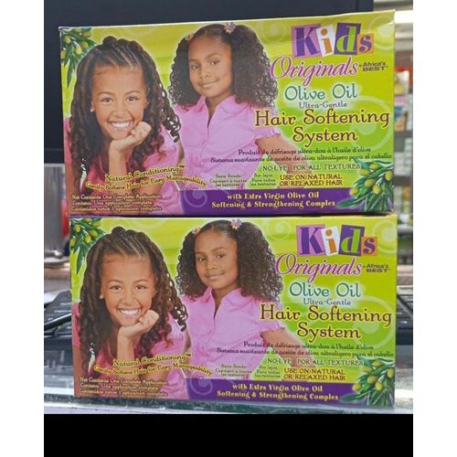 Originals Africa's Best Kids Olive Oil Ultra-Gentle Hair Softening System, Natural Ultra-gentle, Organic Conditioning, Strengthens and Helps Prevent Breakage