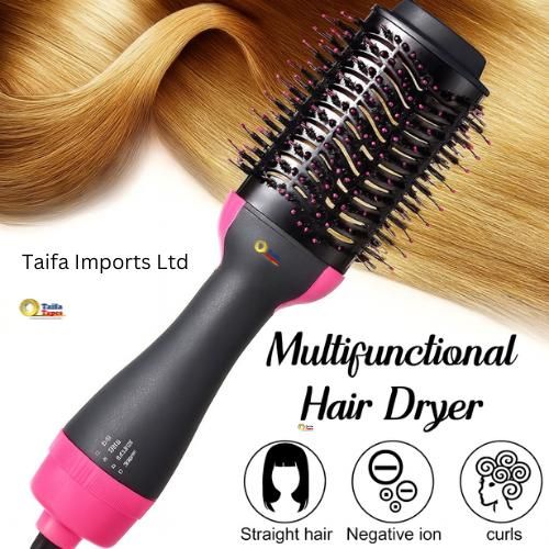HOT AIR BRUSH HAIR STRAIGHTENER IONIC HAIR DRYER ALL IN ONE VOLUMIZING BRUSH