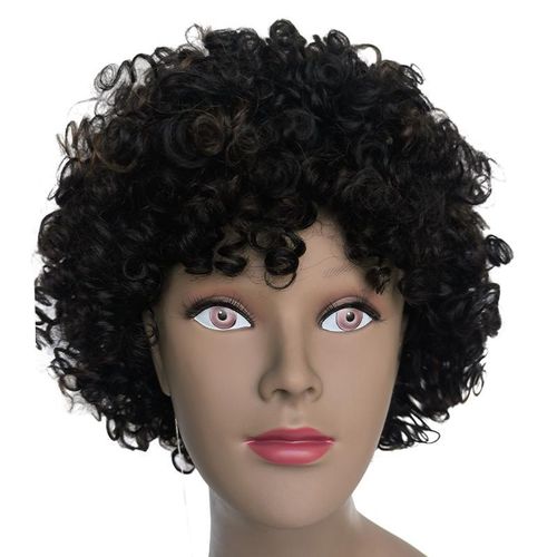 Fashion Idol Afro Curl Wig STYLE ICON Human Nature AZURA Color F1B/30 Pixied Cut Afro Curl Made-Machine Wig Human Nature Hair Wig For Women