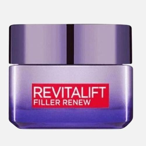 L'Oréal Paris Revitalift Filler Replumping Night Cream, Smooths Wrinkles, Moisturises and Replumps Skin, Hyaluronic Acid - 50ml