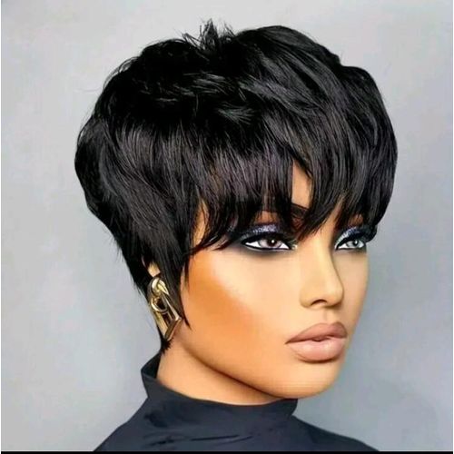 Black pixie wig