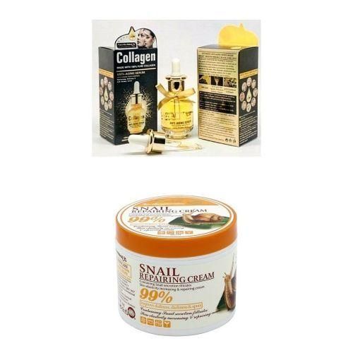 Collagen 2-in-1 Set Anti-aging Serum + Snail Repairing Cream