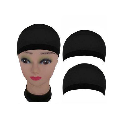 2Pcs Black Stretchy Hair Mesh Wig Cap Breathable Elastic Hair Net for Wigs, Weaves & Braids – Comfortable Wig Liner for Secure Fit & Natural Look – Unisex Fashionable Wig Accessories