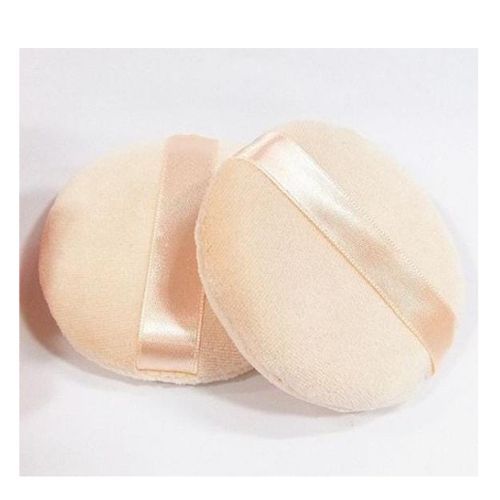 Round Facial Powder Puff Makeup Sponges - 2 PCS - Bronze