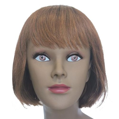 Fashion Idol Human STYLE ICON Nature Hair Bob Wig With Bang BOB ASHA 8" Brown Color TT1B/30 Pixied Cut Made-Machine Wig Human Nature Hair Wig For Women