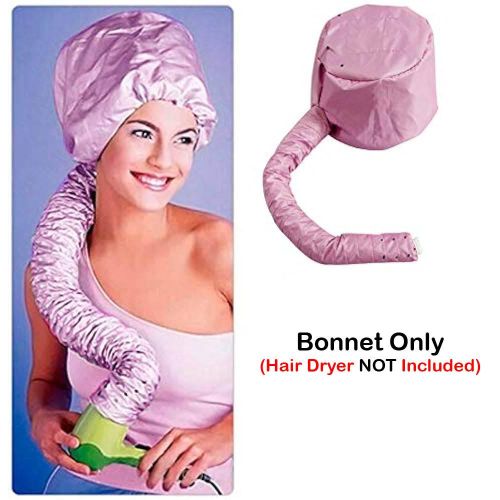 Hair Dryer Cap Portable Soft Hair Drying Salon Cap Adjustable Bonnet Attachment Hair Care Hair Dryer Hat Home(pink)