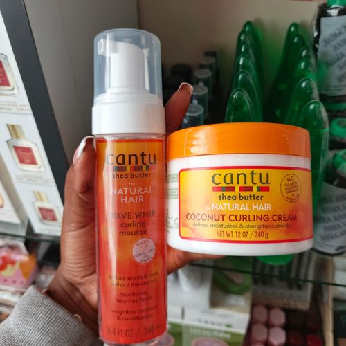 2pcs Cantu Shea Butter Curling Cream + FREE Cantu Wave Whip Curling Mousse