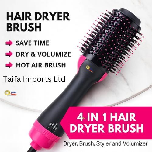One Step 5 in 1 Hair Dryer Straightener Brush & Volumizer - Negative Ion Straightening Comb for Smooth, Frizz Free Hair