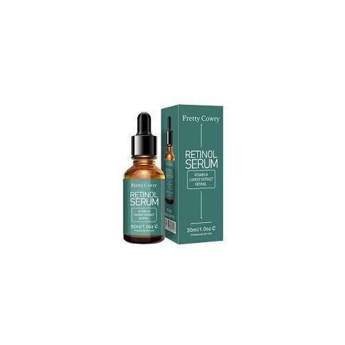 Pretty Cowry Retinol Serum with Vitamin A Carrot Extract Improves Skin Appearance Fade Dark Spots Clear Smoother Plump Skin Boost Collagen Production Unclog Pores Tretinoin Retin A Serum