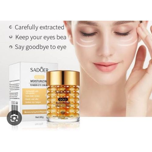 SADOER Gold Moisturizing Tender Eye Cream for Dark Circles and Puffy Eyes