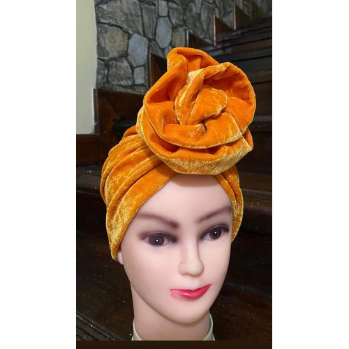 Unique Orange Turban/ Headband/ Gele Cap