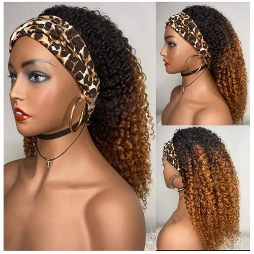 18" Ombre Curly Headband Wig +Free Gift Inside!