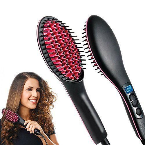Straight Artifact brush Hair Straightener Electric Hair Styling Brush Comb - ... - Black - Black