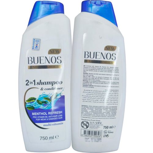 Buenos Laboratories 2 In 1 Shampoo & Conditioner For Weak & Damaged Hair nk