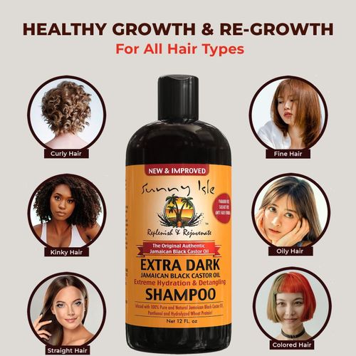 Sunny Isle Extra Dark Jamaican Black Castor Oil Extreme Hydration & Detangling 100% Natural Treatment Conditioner-12 FL.oz.