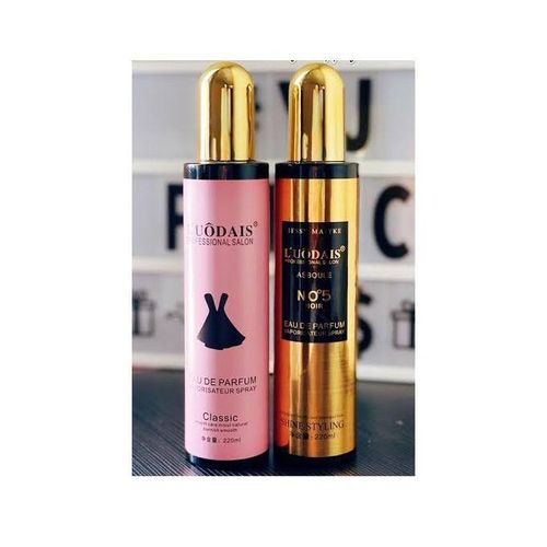 Luodais 2pcs Pack - No.5 + Pink Hair Shine, Styling Spray For Human Hair, Wigs & Weaves