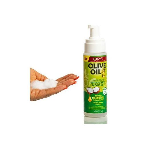 Ors Olive Oil Wrap/Set Mousse – Lightweight Styling Foam For Wraps, Curls & Frizz Control