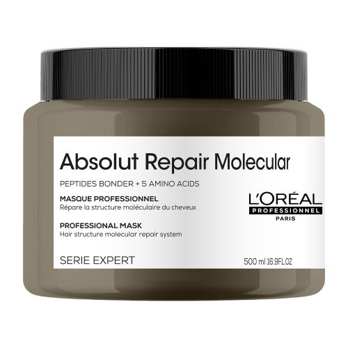 L'Oréal professionnel Absolut Repair Molecular Hair Mask - Repairs Damage & Restores Strength For Extremely Dry Damaged Hair, Extra Detangling & Hydration 500ml