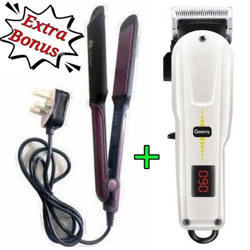 Nunix Professional Hair Straightener Flat Iron Style +Cordless Shaving Machine