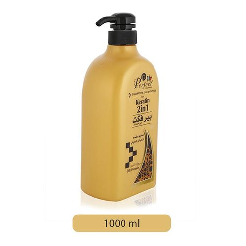 Keratin Perfect Silk Proteins Shampoo & Conditioner-1000ml