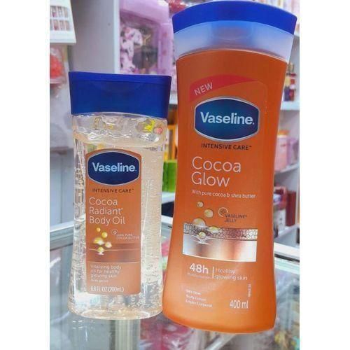 Vaseline Cocoa Glow With Pure Cocoa Butter & Shea Butter +Intensive Care Cocoa Radiant Body Oil